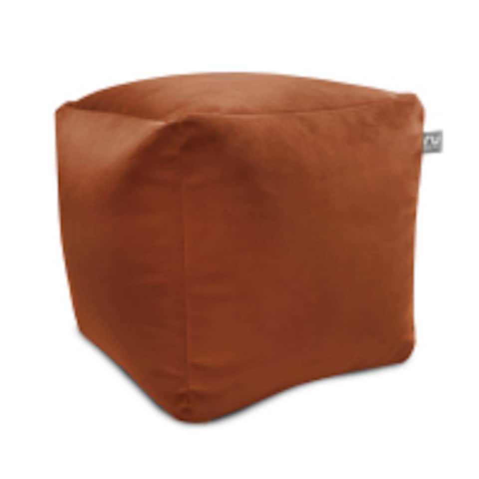 image 1 of rucomfy Velvet Cube Bean Bag Pouffe - Soft Stylish Footstool