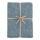 image 1 of Walton & Co Flint Blue Chambray Tablecloth 130x180cm