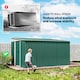 image 7 of Outsunny 11.3 x 9.2ft Lean to Metal Garden Shed, Outdoor Galvanised Tool Storage House with Double Sliding Doors and 2 Air Vents, Green