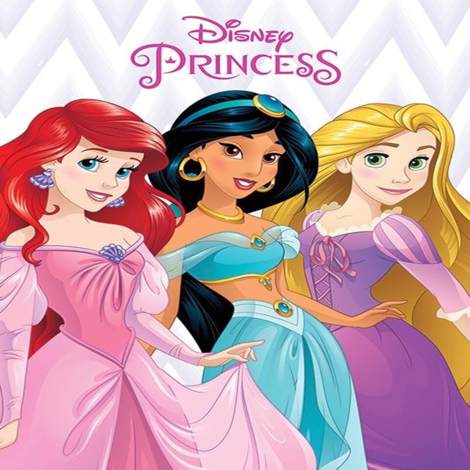 Disney Princess (Ariel, Jasmine And Rapunzel) 60x80x2cm Stretched Canvas Print
