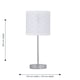 image 9 of Chrome Stick Table Lamp with White Laser Cut Shade | Chrome | White | Medium | 1