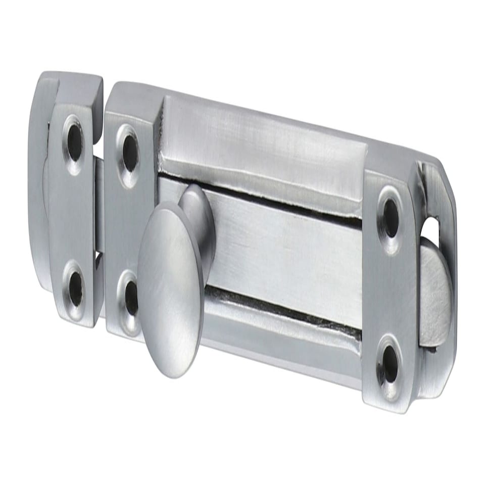 image 1 of Timco - Contract Flat Section Bolt - Satin Chrome (Size 110 x 25mm - 1 Each)
