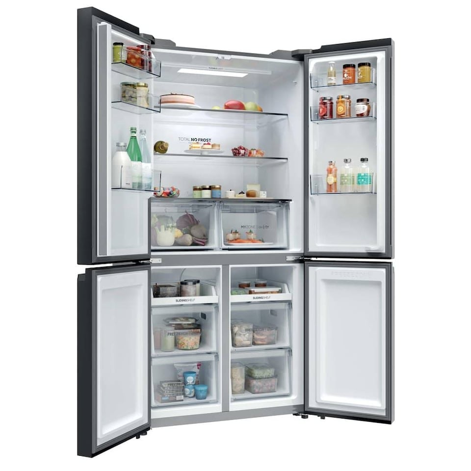 image 1 of Haier HCR39F19ENPT - Slate Black American Fridge Freezer - 651L - 4 Star Energy Rating- E rated