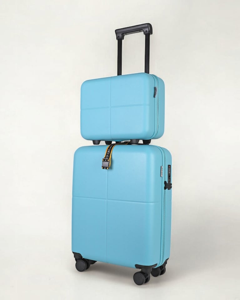image 1 of Premium 100% Makrolon PC 2 PCS Suitcase Set | Vanity + Cabin Luggage
