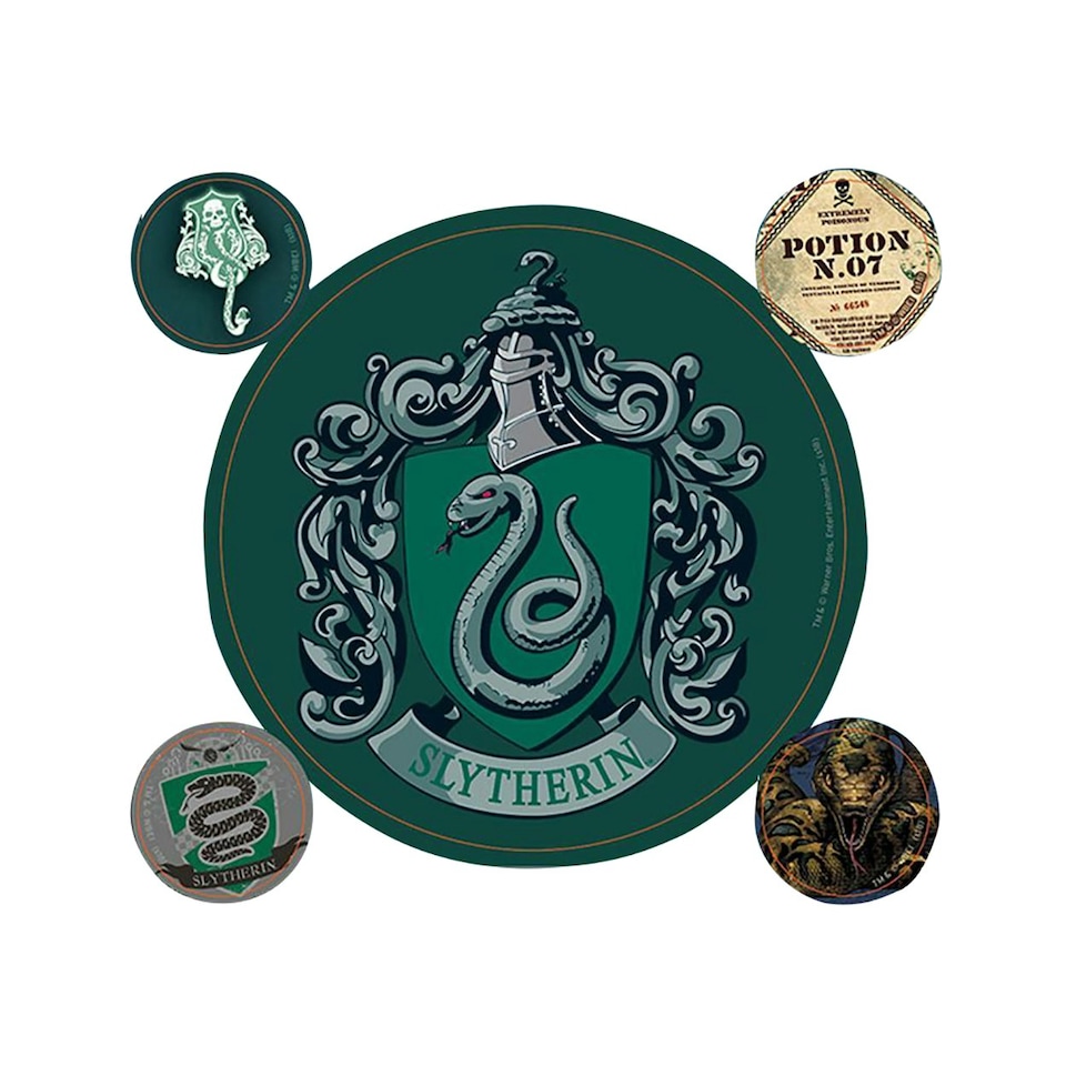 image 1 of Harry Potter Slytherin Stickers - Green - One Size