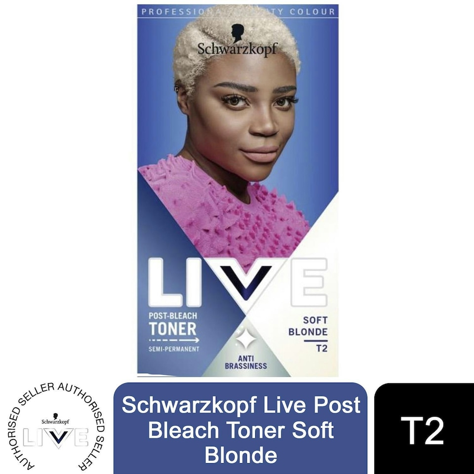 image 1 of Schwarzkopf Live Semi-Permanent Post Bleach Toner Soft Blonde T2