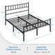 image 3 of Yaheetech 4ft6 Double Metal Bed Frame with Slatted Headboard Black