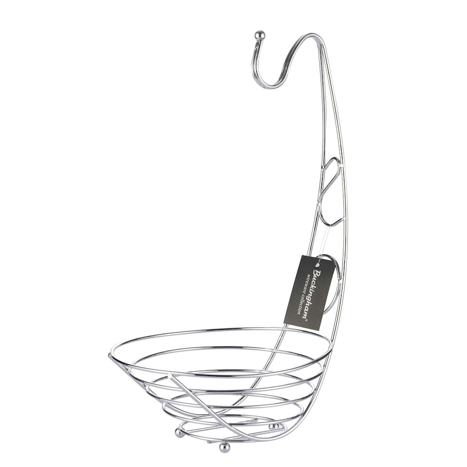 image 1 of Buckingham Premium Banana Tree Fruit Basket  42 cm , Chrome