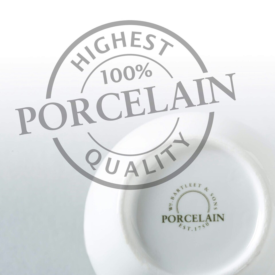 image 1 of Wm Bartleet & Sons Porcelain Mini Butter Pat/Pinch Bowl, Set of 6 White