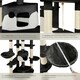 image 4 of Cat Tree Fippi - 201 cm tall, sisal cat scratching post, toy & anti-tip bracket - Black/White