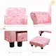 image 7 of HOMCOM Kids Armchair Children Mini Sofa Wood Frame w Footrest Cute Cloud Star | Pink | One Size