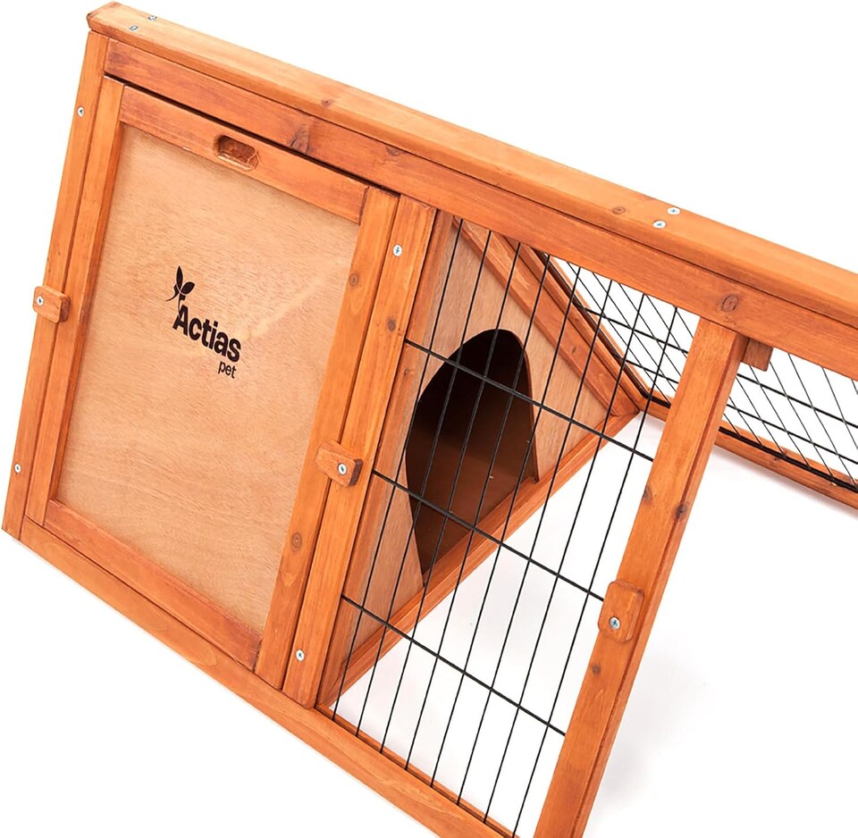 image 1 of Actiaspet 46in Wooden Rabbit Hutch & Cover Guinea Pig House