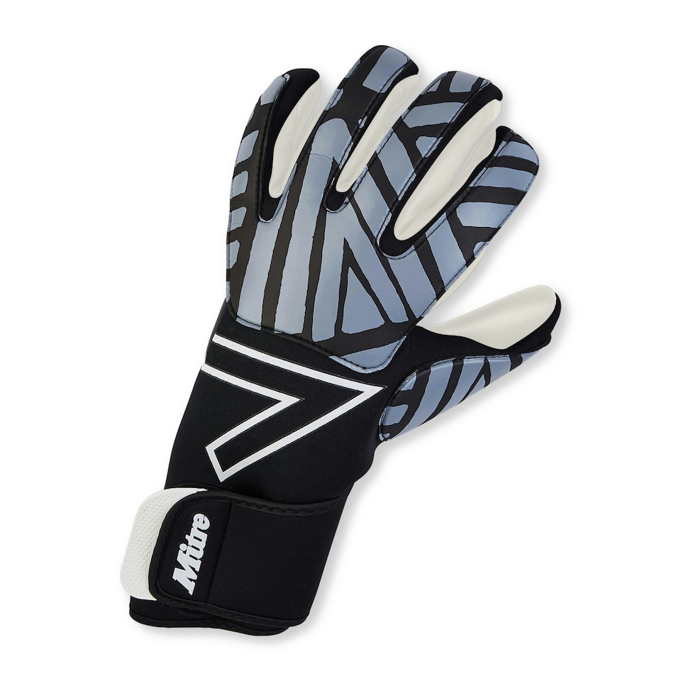 image 1 of 2024 MITRE GOALKEEPING GLOVE IMPEL BLACK/GREY - SIZE 10 - PAIR - MGKG210 Black