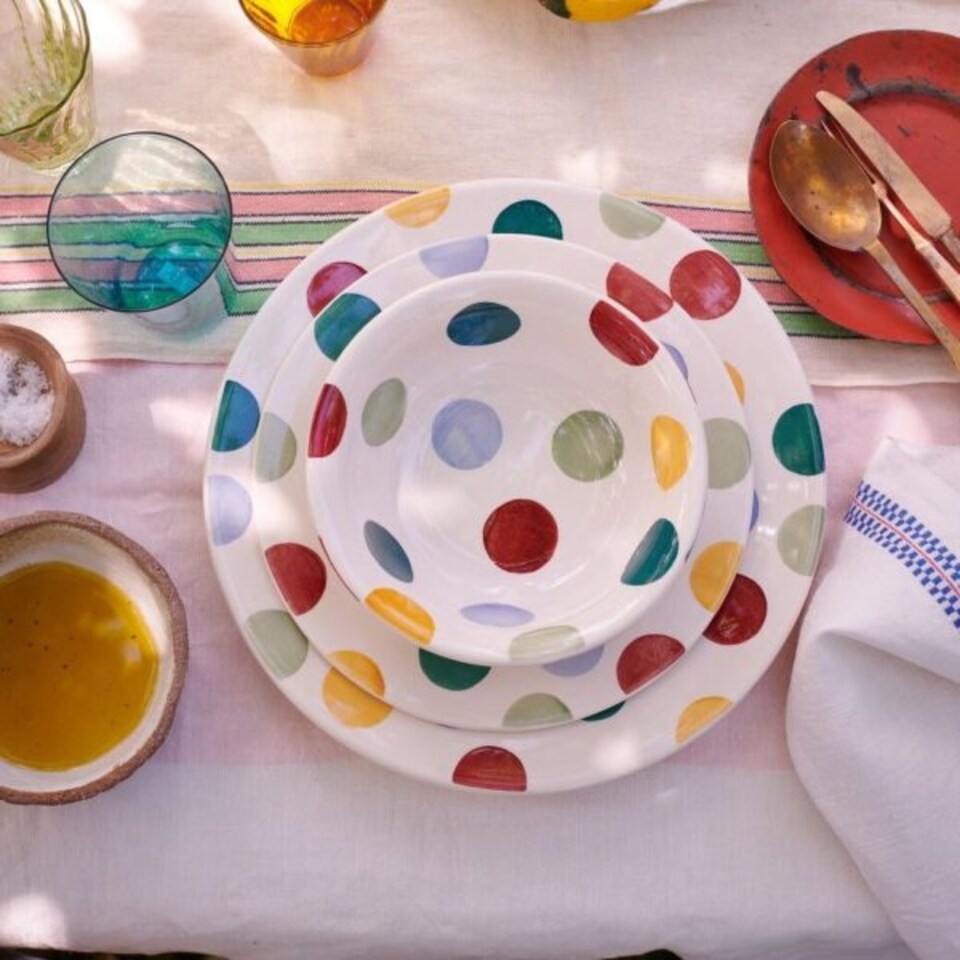image 1 of Breakfast/Salad Plate: 1 x 21.5cm Emma Bridgewater Breakfast/Salad Plate Big Polka Dot, Ceramic