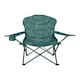 image 2 of Mountain Warehouse Deluxe King Chair with Cup Holder Padded Outdoor Furniture Green | Light Khaki