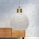 image 4 of Confetti - Glass Globe with Satin Brass Pendant Fitting