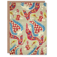 William Morris Art Card Turkish Bed Cover Floral Pattern