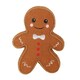 image 1 of Gingerbread Man Boucle Cushion H34 x W25cm Brown