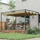 image 7 of Outsunny 4m x 3m Metal Pergola Gazebo Patio Sunshelter Canopy