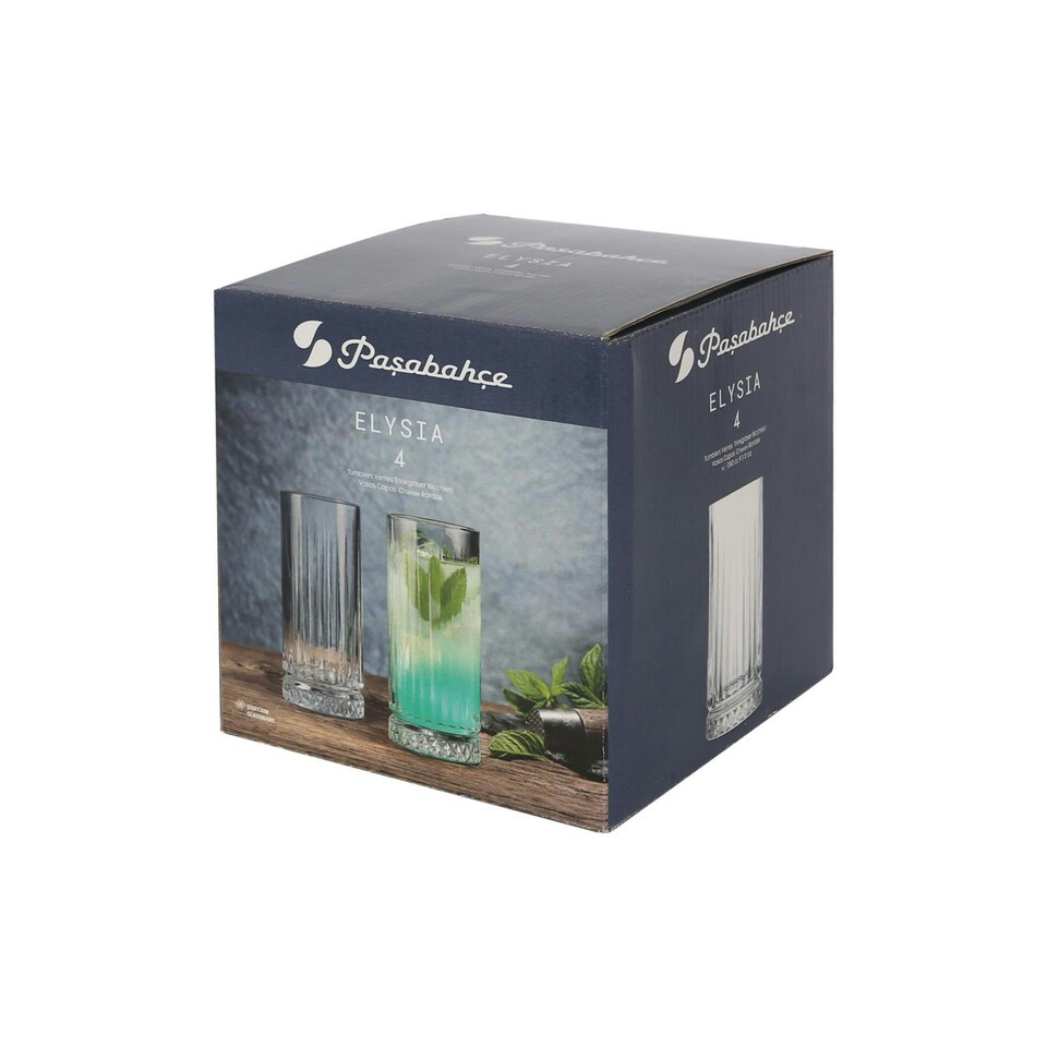 image 1 of Pasabahce Elysia Highball Glasses - 280ml - Pack of 4