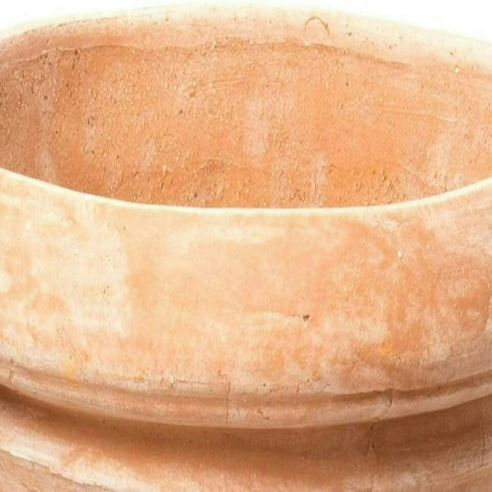 image 1 of Primrose Garden Terracotta Round Rolled Rim Patio Planter Pot 27cm