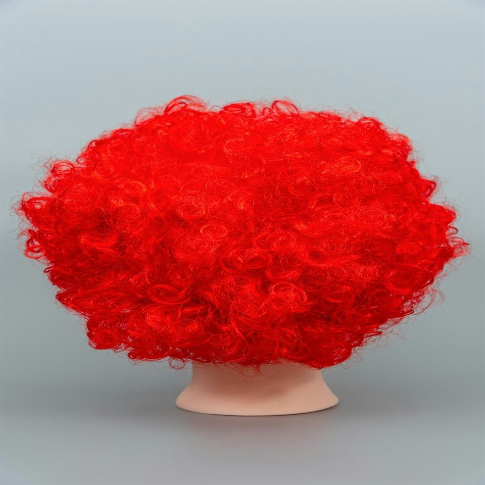 image 1 of Red Afro Wig Multi
