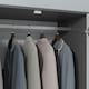 image 8 of HOMCOM 2 Door Wardrobe Modern Wardrobe with 3 Drawer and Hanging Rod, Grey