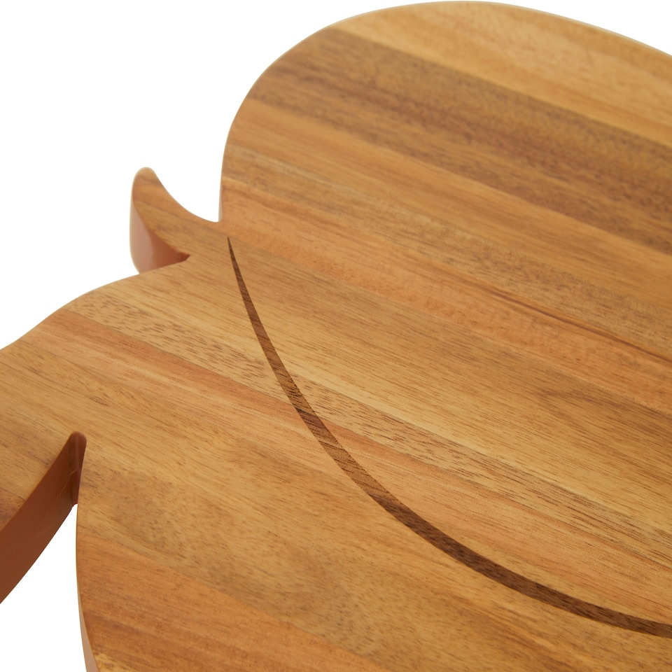 image 1 of Interiors by Premier Peach Design Chopping Board, Natural Wood Chopping Board For Kitchen Counter Top, Wood Chopping Board