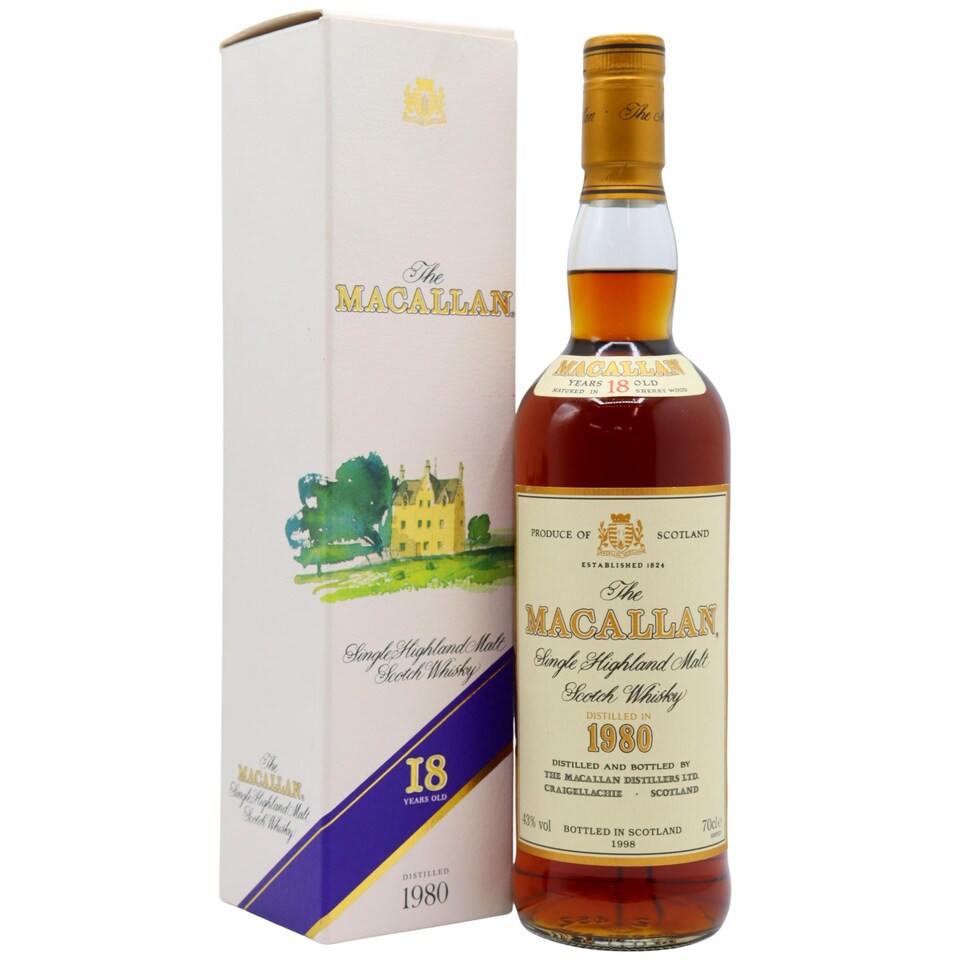 The Macallan 1998 Release Sherry Oak Highland Single Malt Scotch 1980 18 year old Whisky