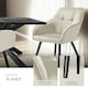 image 4 of Dining Chair Marilyn - velvet look, quilted pattern - per piece Cream | Cream/Black