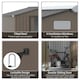 image 4 of Outsunny 7 x 4ft Garden Shed Storage with Foundation Kit and Vents, Brown