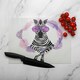 image 2 of Pink Zebra Glass Chopping Board | Multi