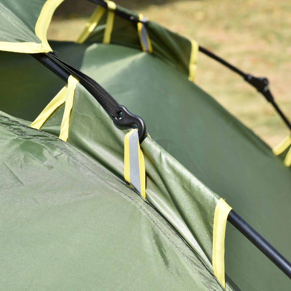 image 1 of Outsunny 2 Man Pop Up Tent Camping Festival Hiking Family Travel Shelter