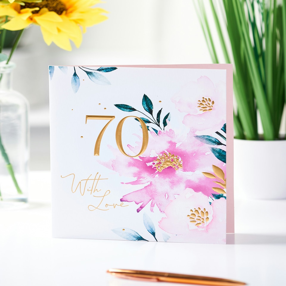 image 1 of 70th Birthday Card - Ruby