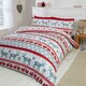 image 2 of Scandi Polycotton Duvet Cover Set With Pillowcase | Red | King | 1