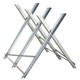 image 1 of DURHAND Saw Horse Steel Support Heavy Duty Foldable Design Sawtooth, Silver