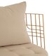 image 5 of Luxurious Gold Finish Chair With Cushion, Fabric Upholstered Arm Chair For Bedroom, Stylish Armchair Gold
