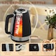 image 3 of HOMCOM 1.7L 3000W Quick Boil Kettle and 4 Slice Toaster Set Crumb Tray Black