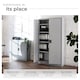 image 3 of Filing Cabinet Blain - 5 height-adjustable shelves, lockable doors | Grey | grey | 80 x 40 x 180 cm | 1