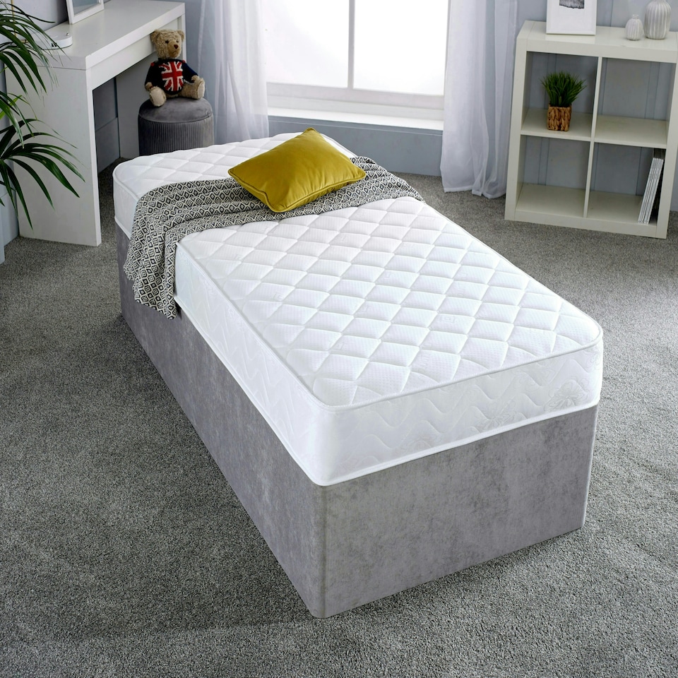 image 1 of Darcy Diamond Micro Quilted Spring Mattress - 7" Deep White | Single