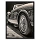 image 1 of Sleek Sporty Car Hyper Realistic Graphite Home Decor Black Framed Wall Art Print A4
