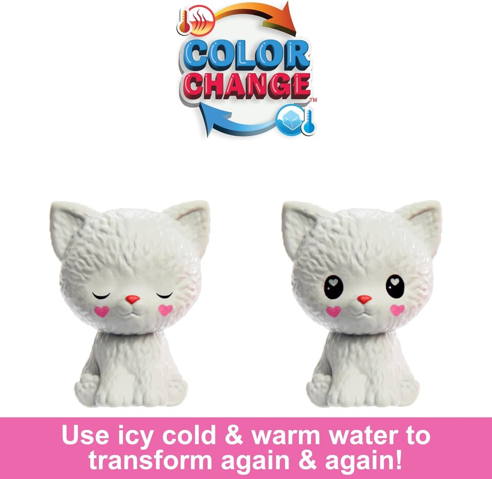 image 1 of Barbie Cutie Reveal Chelsea Doll & Accessories, Animal Plush Costume & 6 Surprises Including Color Change, Kitten as Red Panda, HRK28