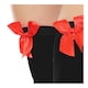 image 3 of Hooded Miss Santa Dress with Black Stockings | Multi | 2XL