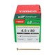 image 3 of Timco - C2 Strong-Fix Multi-Purpose Premium Screws - PZ - Double Countersunk - Yellow (Size 4.5 x 80 - 200 Pieces)