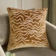 image 1 of Paoletti Tierra Cut Velvet Cushion | Orange | Brass