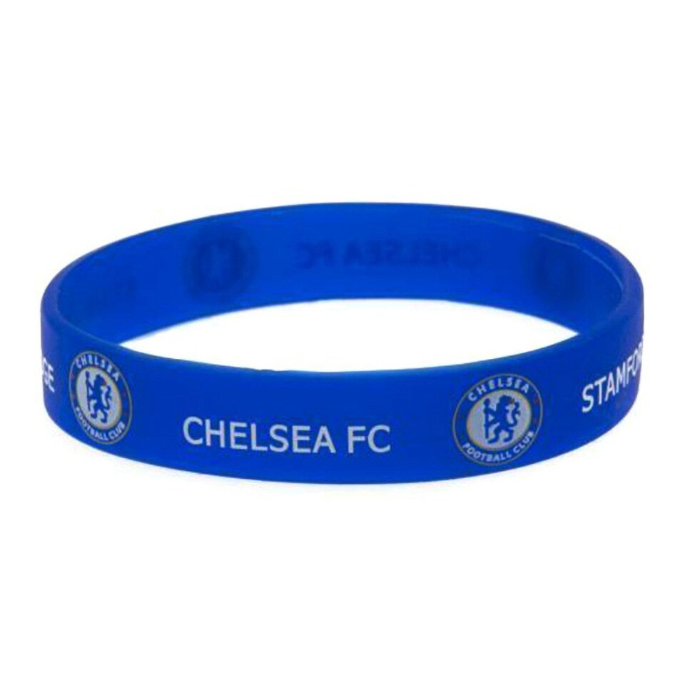 image 1 of Chelsea FC Official Football Silicone Wristband - Blue/White - One Size