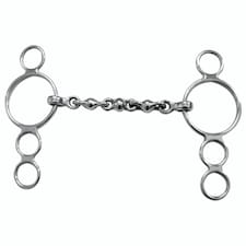 Shires Waterford Horse 3 Ring Gag Bit - Silver - 5.5in