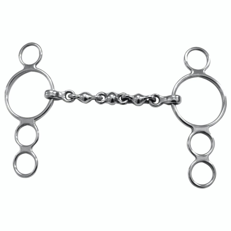 Shires Waterford Horse 3 Ring Gag Bit - Silver - 5.5in