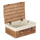 image 6 of 35cm Light Steamed Wicker Picnic Basket with Lining Grey | Grey | One Size