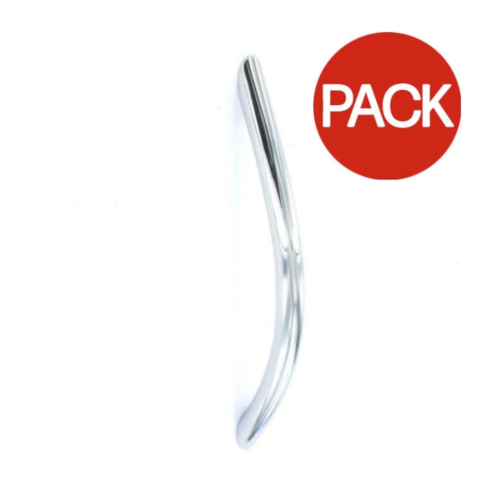 Securit Longbow Pull Handle (Pack of 2) - Silver - 128mm